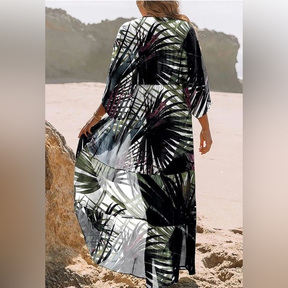 Topical Multicolor Maxi Swim Coverup - Picture 2 of 7